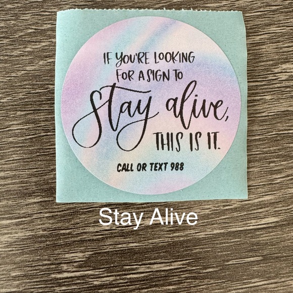 100 Suicide Awareness Stickers - Picture 3 of 7